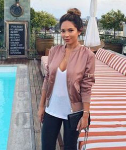 Bomber jacket rose gold, Flight jacket: Flight jacket,  Jacket Outfits,  bomber jacket,  Boxy Jacket  