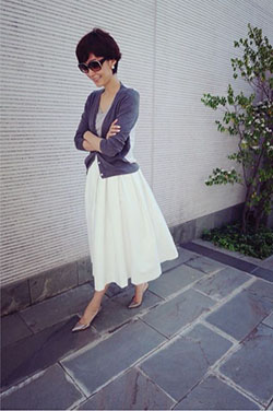 Outfit With Midi Skirt, Maki Tamaru, Vintage clothing: Vintage clothing,  Midi Skirt Outfit  