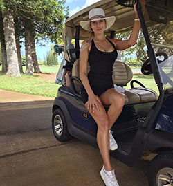 Where to see golf social snapshots, Dubai Desert Classic: Paige Spiranac,  Lexi Thompson  