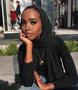 Hijab style black girls, NiqÄb: Islamic fashion,  Black Women,  Fashion week,  Hairstyle Ideas  