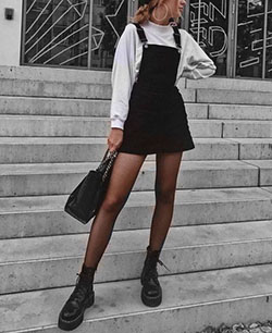 Alt girl cute outfit, Grunge fashion: Polo neck,  Grunge fashion,  fashioninsta,  Boot Outfits  