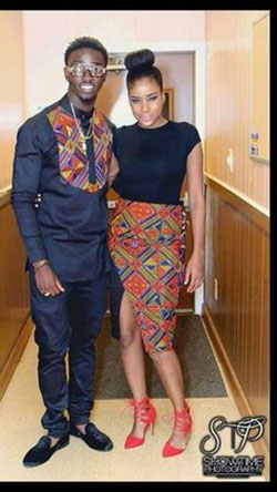 Want to try couples african attires, African wax prints: Pencil skirt,  Harem pants,  Kitenge Couple Outfits  
