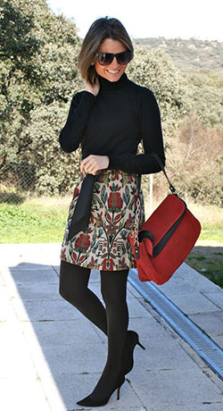 Dresses With Tights: Over-The-Knee Boot,  Tights outfit  