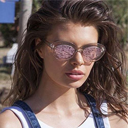 women mirrored sunglasses: Street Style,  Sunglasses  