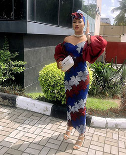 Ankara Gown Styles, African wax prints, Aso ebi: Evening gown,  Aso ebi,  Ankara Outfits,  Formal wear  