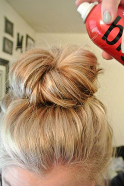These are Fabulous cute bun, Long hair: Long hair,  Hair Color Ideas,  Brown hair,  Layered hair,  Top knot,  Bun Hairstyle  