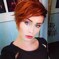 Totally admirable short copper hairstyles, Human hair color: Bob cut,  Hair Color Ideas,  Short hair,  Pixie cut,  Red hair  