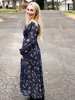 Floral Dresses Ideas For Girls, The dress, Wrap dress: fashion model,  Royal blue,  Photo shoot,  Floral Dresses  