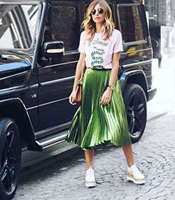 One should see these faldas plisadas modernas, Saia Midi: Skirt Outfits,  Saia Midi,  Midi Skirt  