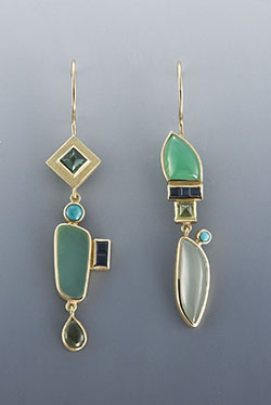 Elegant Asymmetrical Earrings, Jewelry design, Fashion accessory: Costume jewelry,  Earrings,  Fashion accessory,  Jewelry design  