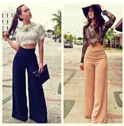 Find more of palazzo pants outfits, Crop top: Crop top,  Pant Outfits,  Palazzo pants,  Capri pants,  Formal wear,  Casual Outfits  