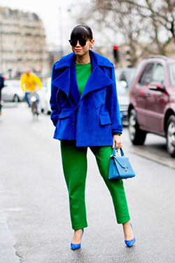 These trendy ideas for cobalt blue: Green Pant Outfits  