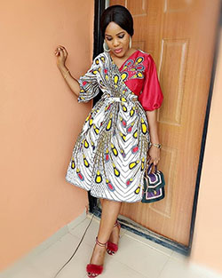 Latest short ankara gown styles: African Dresses,  Aso ebi,  Ankara Outfits  