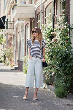 Culottes and t shirts, Miss Selfridge: Crop Pants Outfit  