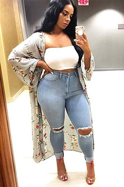 Baddie plus size outfits, Casual wear: Plus size outfit,  Petite size,  Fashion Nova,  Crop Top Outfits,  Formal wear,  Casual Outfits  