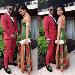 Sweet ideas for african prom outfits, African wax prints: Wedding dress,  Matching Couple Outfits,  Prom Suit  