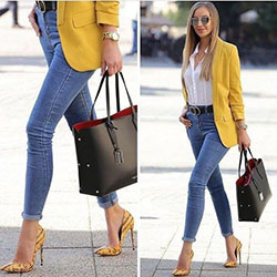 Skinny jeans combination woman outfit: Slim-Fit Pants,  Business casual,  Formal wear,  Street Style,  Business Outfits  