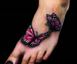 3d butterfly tattoos on foot: Sleeve tattoo,  Temporary Tattoo,  Tattoo Ideas,  Butterfly Tattoo  
