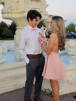Modern design for boys homecoming pink, Evening gown: party outfits,  Cocktail Dresses,  Evening gown,  Ball gown,  couple outfits  