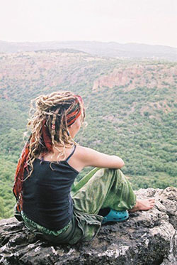 Dreadlock girl black and white Bohemia Hairstyle: Brown hair,  Pixie cut,  Hairstyle Ideas,  Black hair  