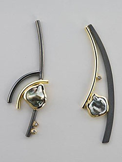 Black Asymmetrical Earrings Ideas, Jewelry design, Fashion accessory: Costume jewelry,  Earrings,  Fashion accessory,  Jewelry design  