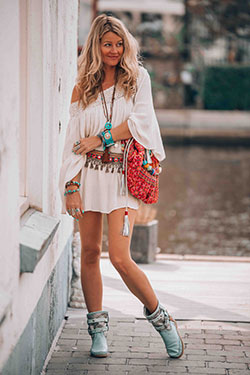 Love to share bohemian hippie style, Bohemian style: Bohemian style,  Short Dresses,  Casual Outfits,  Boho Outfit  