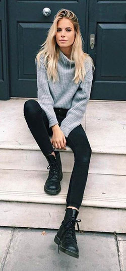 Doc martens outfit ideas, Dr. Martens: winter outfits,  Combat boot,  Boot Outfits  