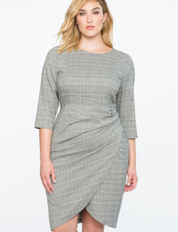 Appealing designs for eloquii plaid dress, Plus-size clothing: Cocktail Dresses,  Plus size outfit,  Wrap dress,  Bridesmaid dress,  Business casual,  Clothing Ideas,  Work Outfit  