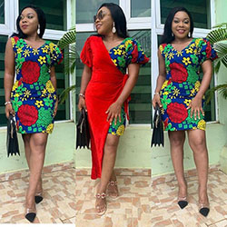 Real fashionista gowns ankara styles pictures 2019: Cocktail Dresses,  African Dresses,  Aso ebi,  Ankara Outfits  