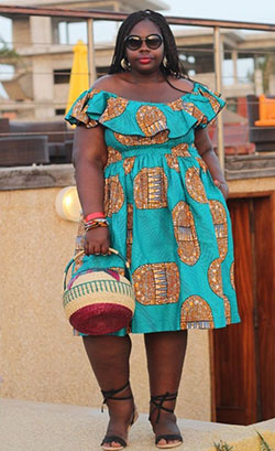 Ankara dress styles for fat ladies: African Dresses,  Plus-Size Model,  Aso ebi,  Short Dresses,  Plus size outfit  