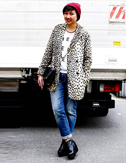 Outfits With Leopard Print Jackets, Polka dot, Street fashion: Street Style,  Jacket Outfits  
