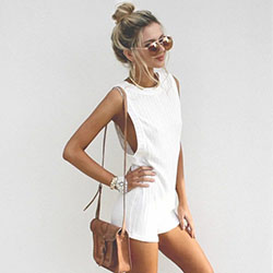 Outfit ideas summer outfits, Romper suit: Romper suit,  Backless dress,  Street Style,  Casual Outfits,  Youthful outfits  