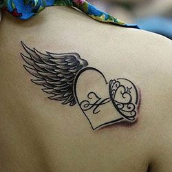 Heart with angel wings tattoo: Temporary Tattoo,  Tattoo Ideas  