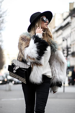 Most popular suggestions for fur clothing, London Fashion Week: Fur clothing,  fashion blogger,  Fake fur,  Fur Coat Outfit  