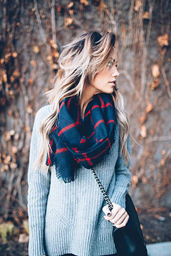 Casual outfits with scarves, Casual wear: winter outfits,  shirts,  Business casual,  Navy blue,  Scarves Outfits  