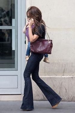Outfits With Bootcut Jeans, Little black dress, Tote bag: Victoria Beckham,  Bootcut Jeans  