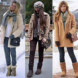 Bota de pelinho look, Ugg boots: winter outfits,  Ugg boots,  Snow boot,  Uggs Outfits  