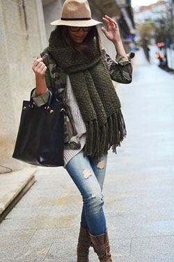 Look para mucho frio, Winter clothing: winter outfits,  Fashion accessory,  Scarves Outfits  