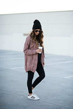 Pink utility jacket outfit, Casual wear: winter outfits,  Flight jacket,  Yoga Outfits  