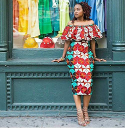 Long cold shoulder ankara dresses: African Dresses,  Casual Outfits,  Roora Dresses  