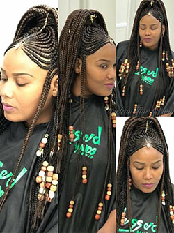 Birthday braided hairstyles for black women: Lace wig,  Box braids,  Mohawk hairstyle,  Braids Hairstyles,  Hair Care,  Black hair  