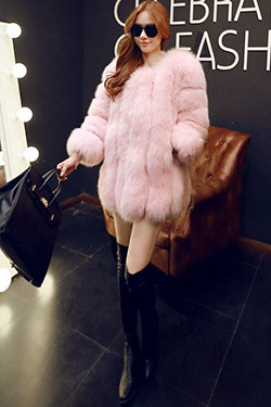 Faux Pink Fur Coats Outfits, Fur clothing: Fur clothing,  Fake fur,  Fur Coat,  Fur Coat Outfit  