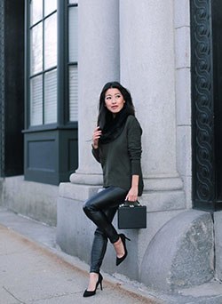 Faux leather pants blog, Petite size: Fur clothing,  Petite size,  fashion blogger,  Fake fur,  Legging Outfits,  Casual Outfits  
