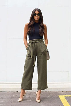 Dashing style for culottes outfit, Three quarter pants: Smart casual,  Business casual,  Casual Outfits,  Culottes Outfit  