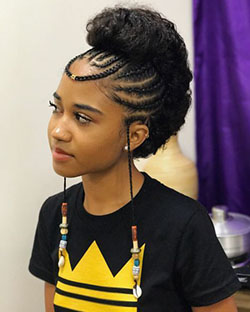 Fashionable cute african hairstyles, Mohawk hairstyle: Long hair,  Box braids,  Mohawk hairstyle,  Braids Hairstyles,  Black hair  