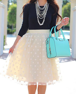 Polka dot tulle skirt: Petite size,  Skirt Outfits  
