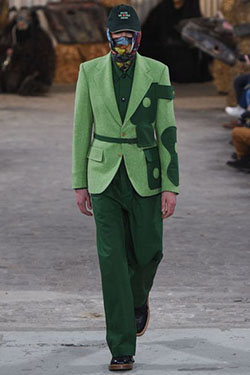 Outfits With Green Pants, Paris Fashion Week, Walter Van Beirendonck: Fashion photography,  Fashion show,  Fashion week,  Green Pant Outfits  