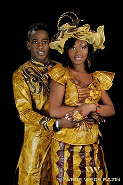 Signature style for senegal couple, African wax prints: African Dresses,  Kente cloth,  Matching Couple Outfits  