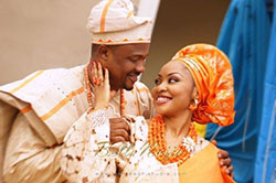 Nigerian Dresses For Nigerian couple, Aso Oke hat: Wedding dress,  Aso ebi,  Aso Oke,  Nigerian Dresses  