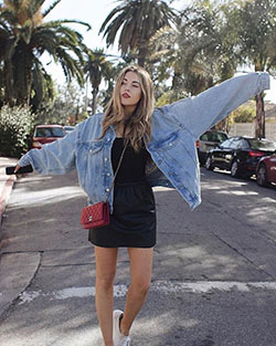 Jean Jacket Outfits Tumblr Summer: Jean jacket,  Business casual,  Denim jacket,  Casual Outfits  